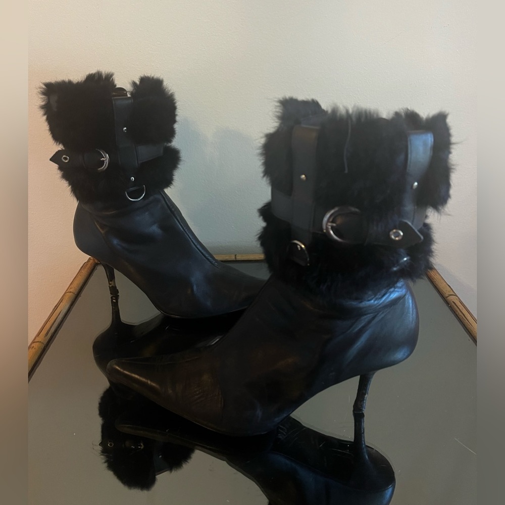 Fur Stillettos w/ Buckling